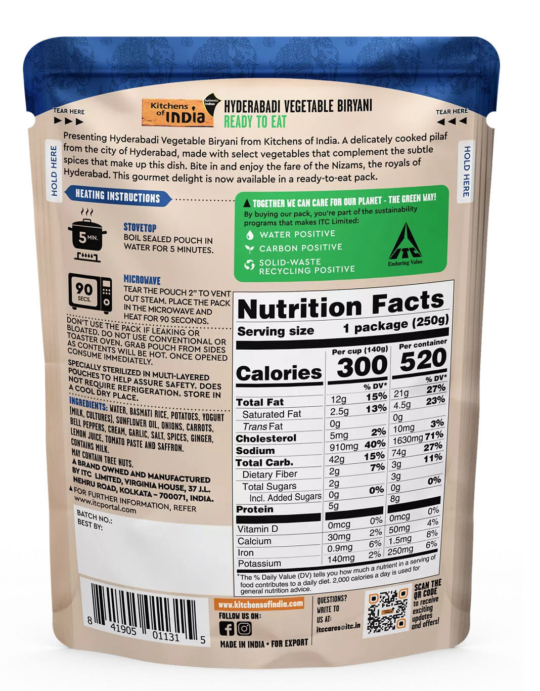 Hyderabadi Vegetable Biryani