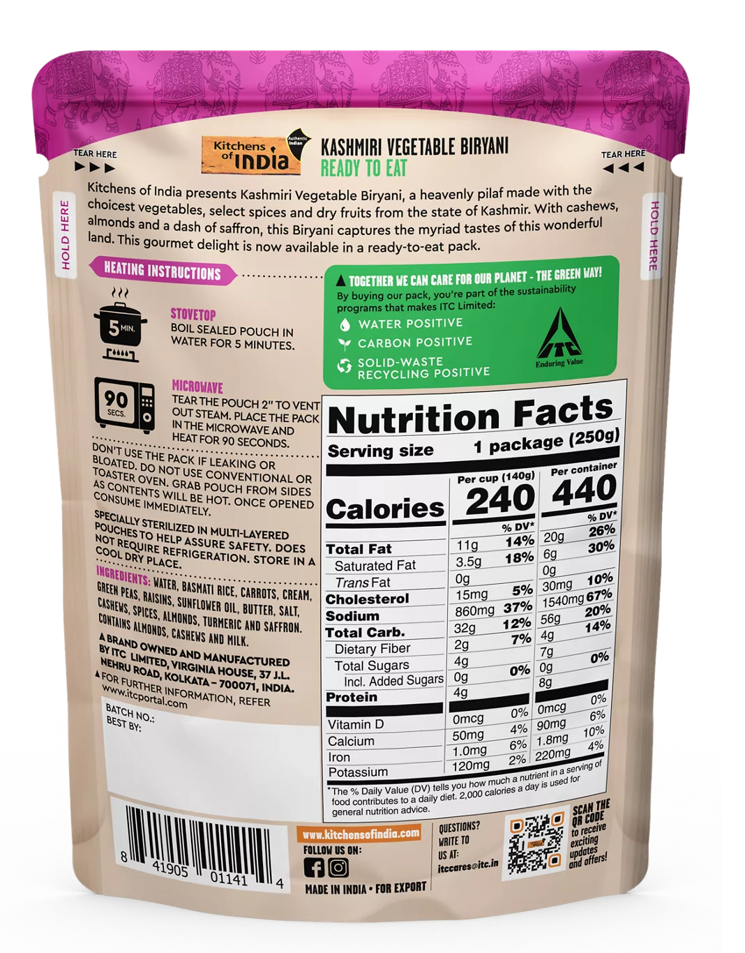 Kashmiri Vegetable Biryani