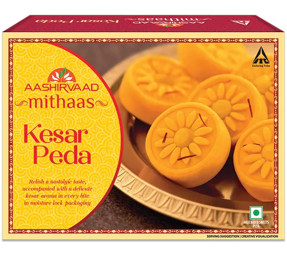 Aashirvaad Mithaas Kesar Peda