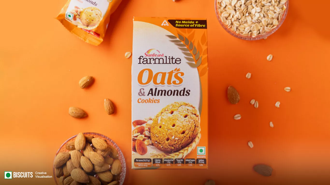 Sunfeast farmlite oats and almonds cookies