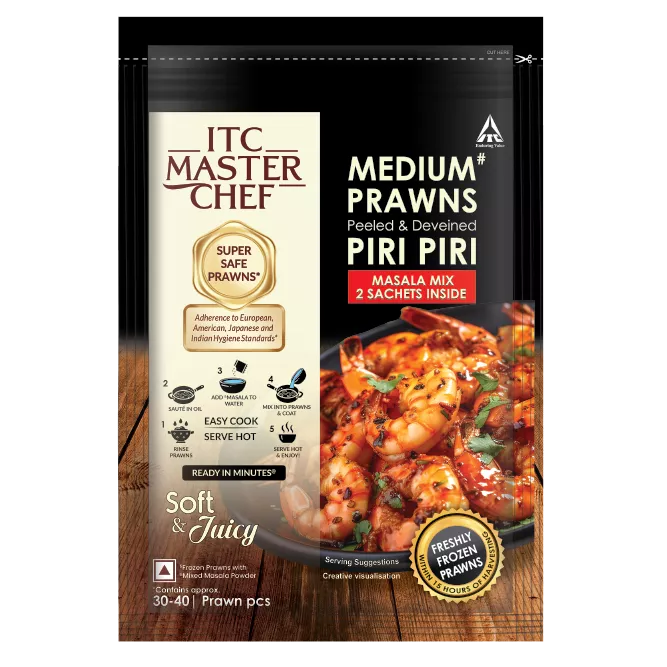 Packshot Piri Piri Medium Prawn 212gms