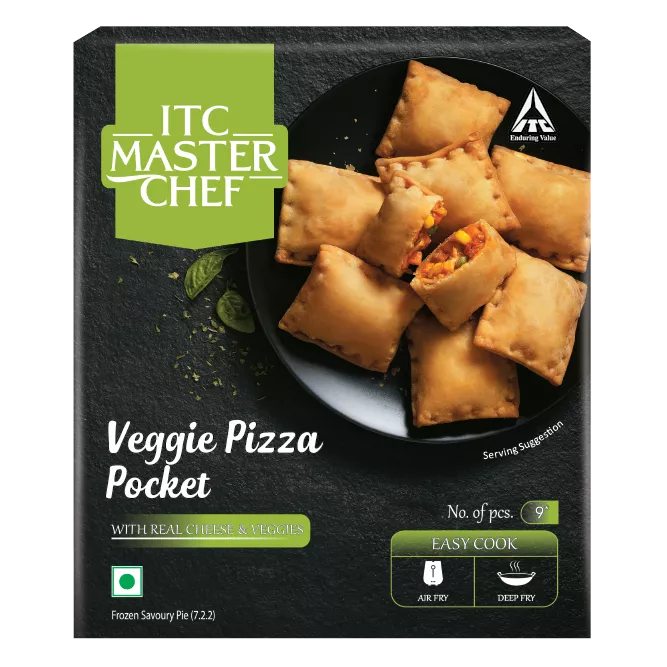 Packshot Veggie Pizza Pocket 340gms