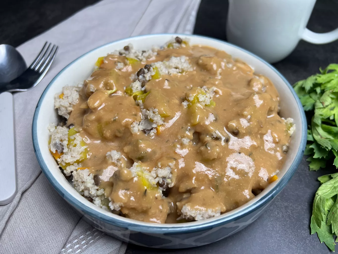 Nutritious Bowl: Pumpkin with Millet and Black Lentils