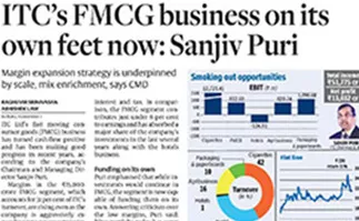 ITC's FMCG business on its own feet now: Sanjiv Puri