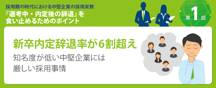 新卒内定辞退率が6割超え 知名度が低い中堅企業には厳しい採用事情 業務改善のヒント満載 スモールビジネス向けお役立ちコラム 法人のお客さま Kddi株式会社