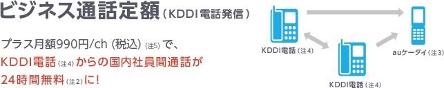 ビジネス通話定額 (KDDI電話発信)