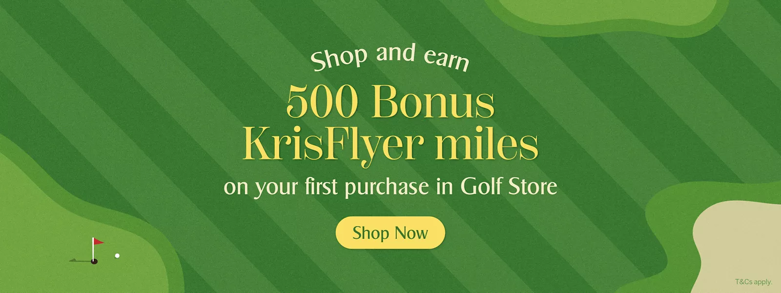 KrisShop Shop and Earn 500 bonus KrisFlyer miles golf