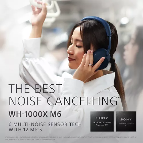 SONY WH-1000XM6 WIRELESS NOISE CANCELLING HEADPHONES (BLACK)