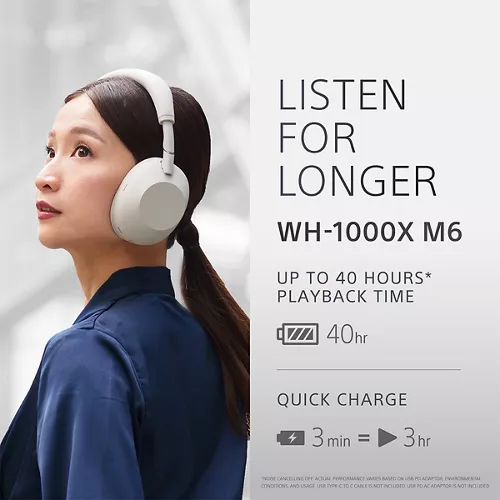 SONY WH-1000XM6 WIRELESS NOISE CANCELLING HEADPHONES (BLACK)