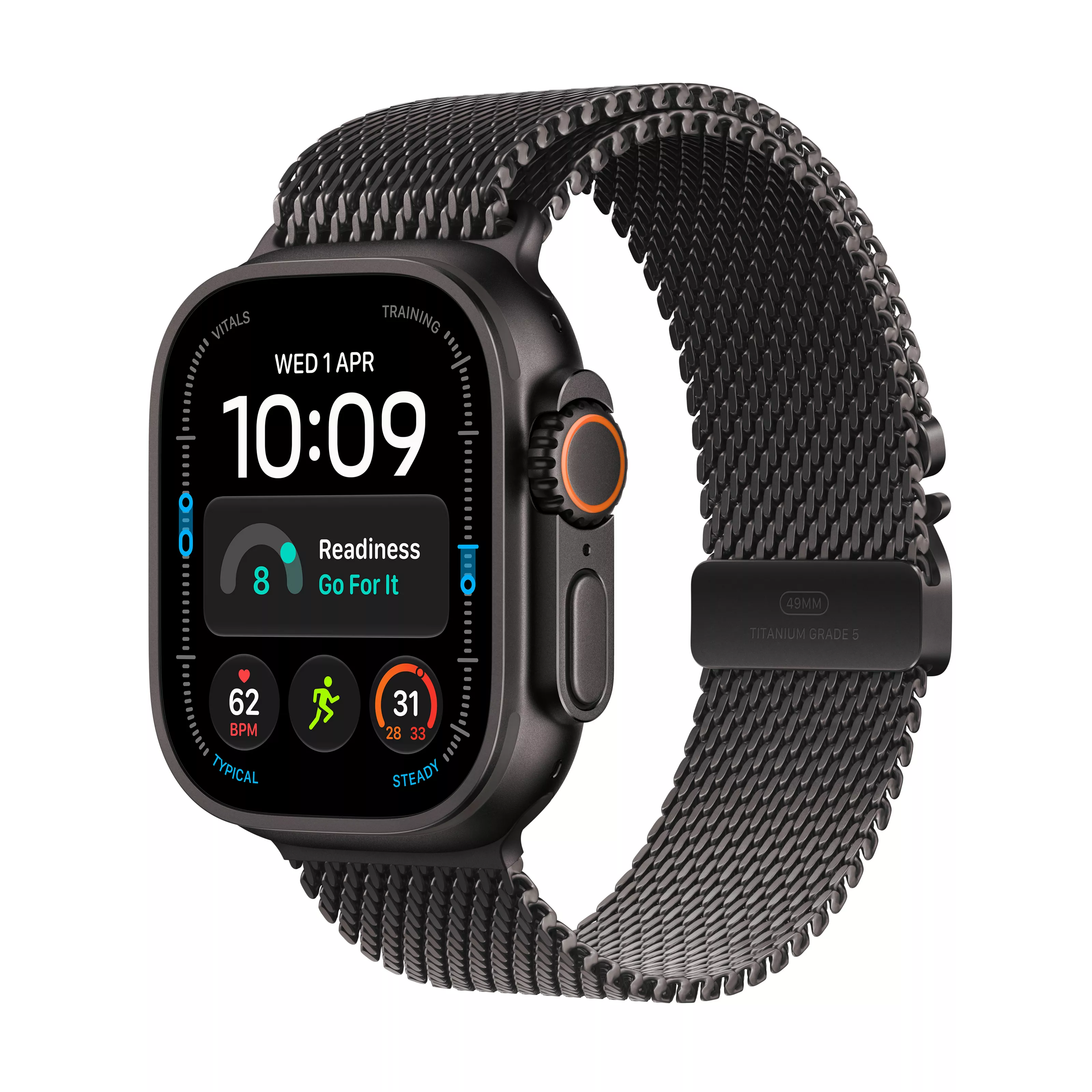 APPLE WATCH ULTRA 4 GPS + CELLULAR 49MM BLACK TITANIUM CASE WITH BLACK TITANIUM MILANESE LOOP