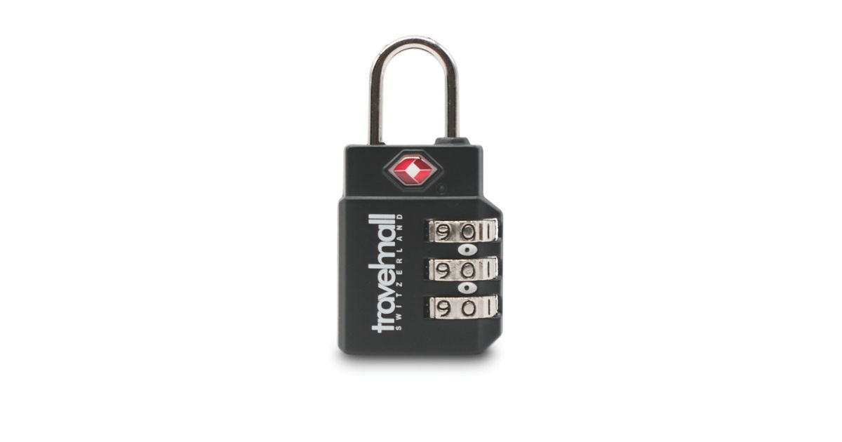 TRAVELMALL TSA METALLIC 3-DIAL COMBINATION LOCK - BLACK | KRISSHOP ...