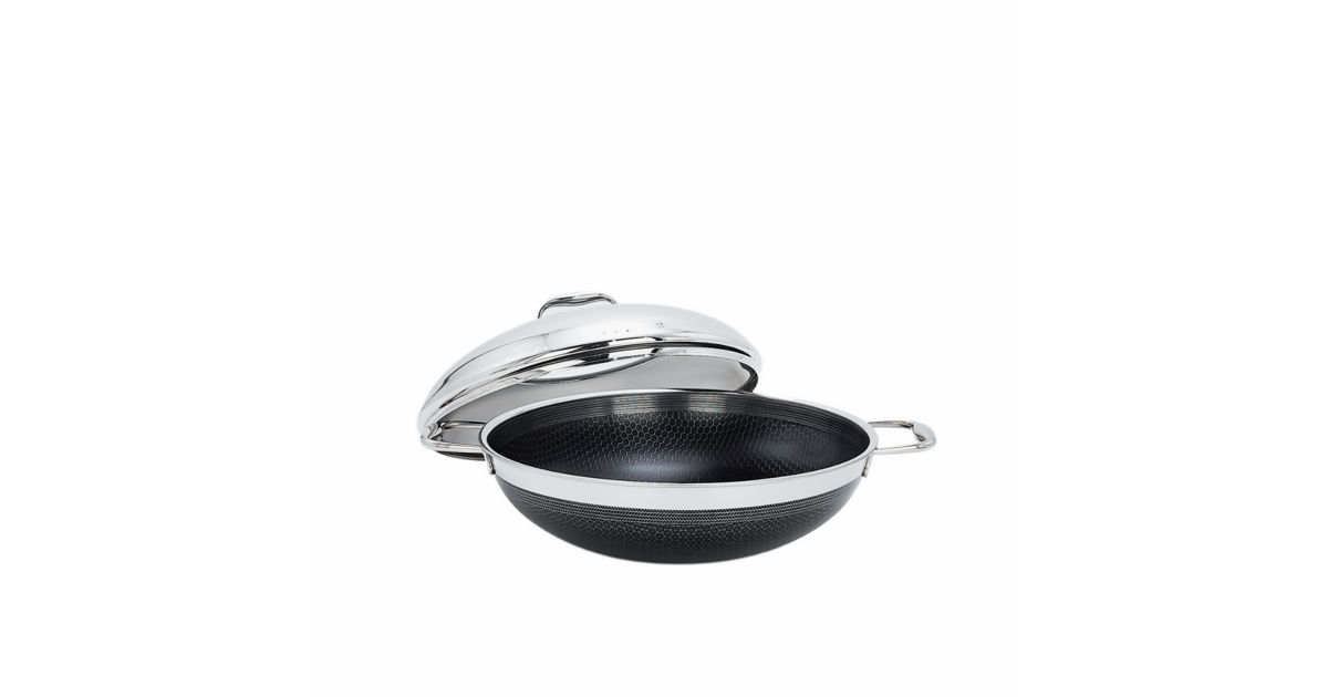 COOKCELL BLACKCUBE HYBRID WOKPAN - 34CM │ DOUBLE SIDED NON-STICK ...