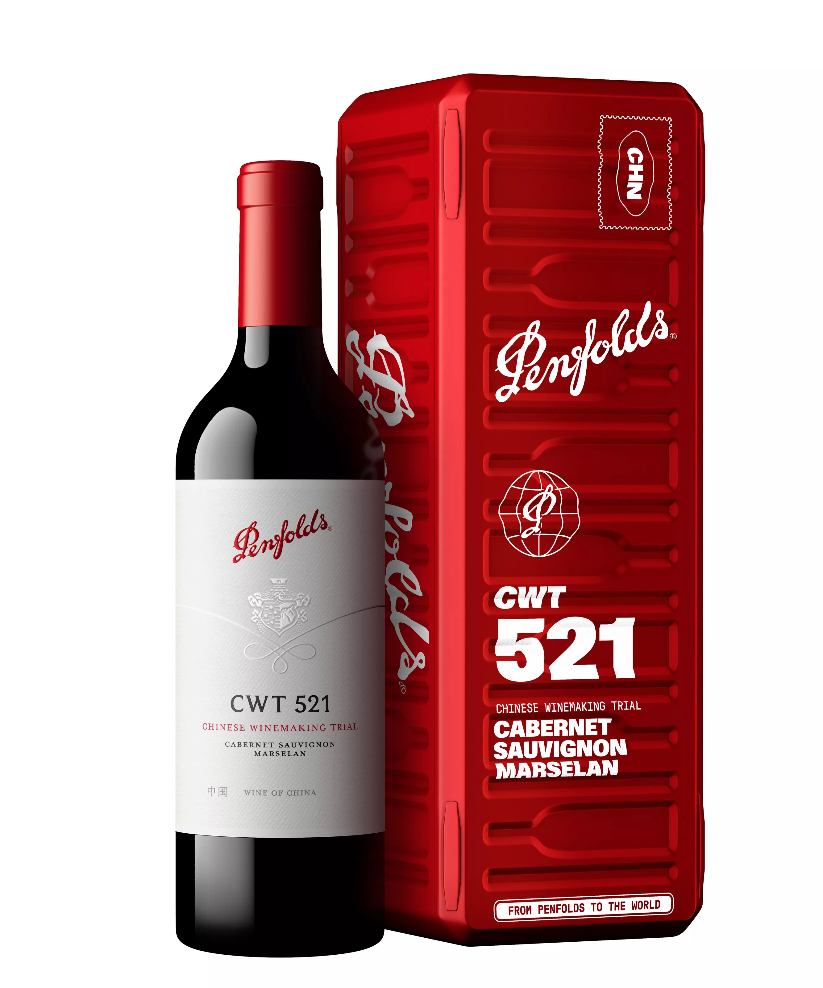 PENFOLDS CWT BIN 521 CABS MARSELAN THEMATIC W GBOX 2022