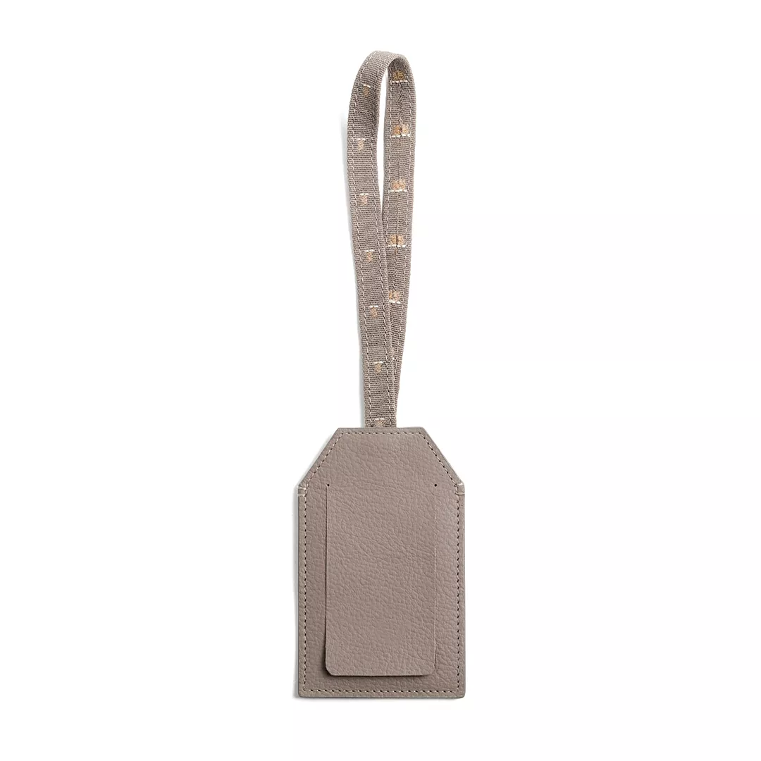 UPCYCLED LUGGAGE TAG BY BYND ARTISAN X SINGAPORE AIRLINES - TAUPE