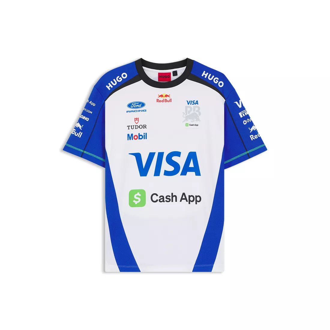 HUGO X VCARB F1 T-SHIRT WITH SPONSOR LOGOS BLUE