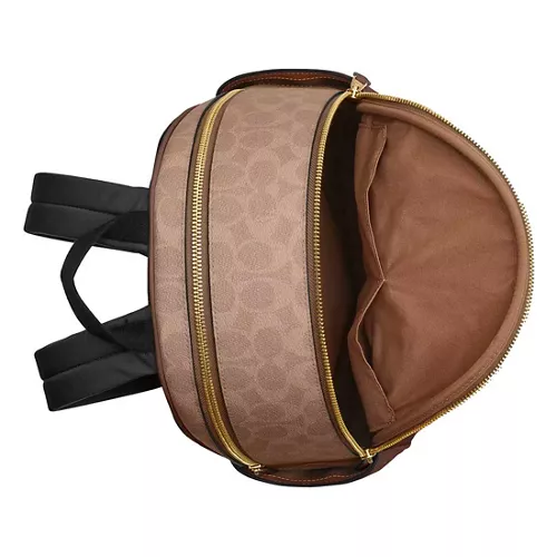 COACH Court Backpack In Signature Canvas Tan/Brown KS-CZ176 display picture 1