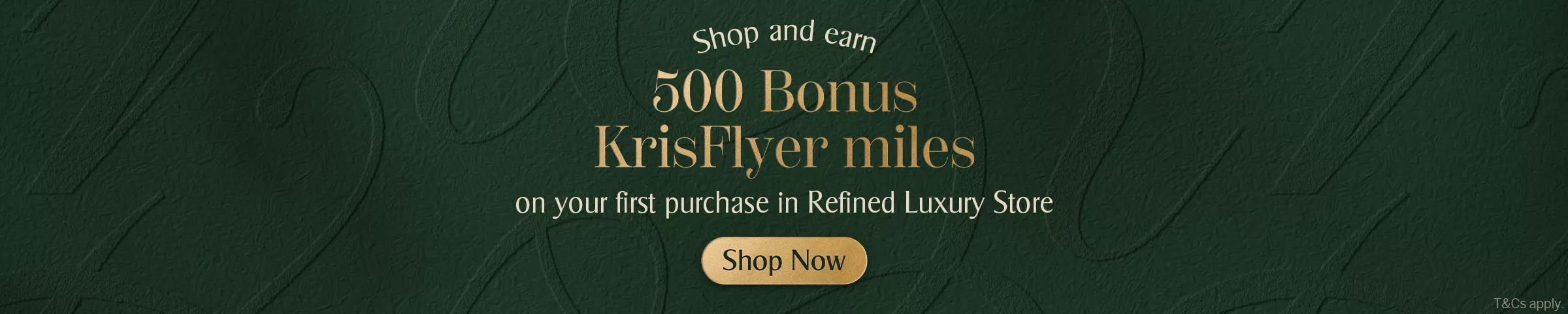 KrisShop Refined Luxury - Earn 500 bonus KrisFlyer miles