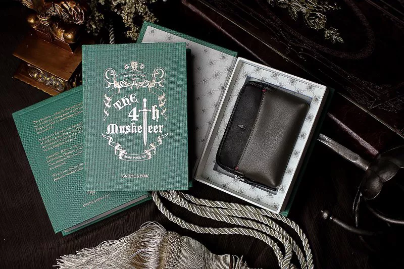 Gnome & Bow wallet from The 4th Musketeer Collection