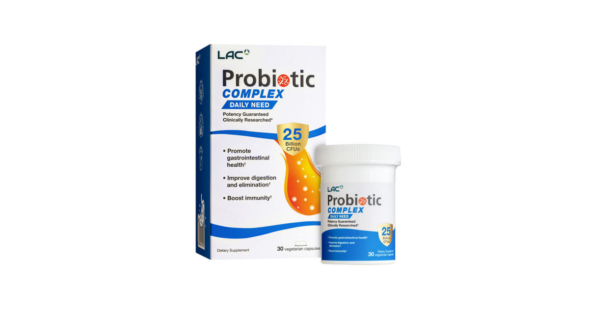 LAC PROBIOTIC COMPLEX 25 BILLION CFU - DAILY SUPPORT (30 VEGETARIAN ...
