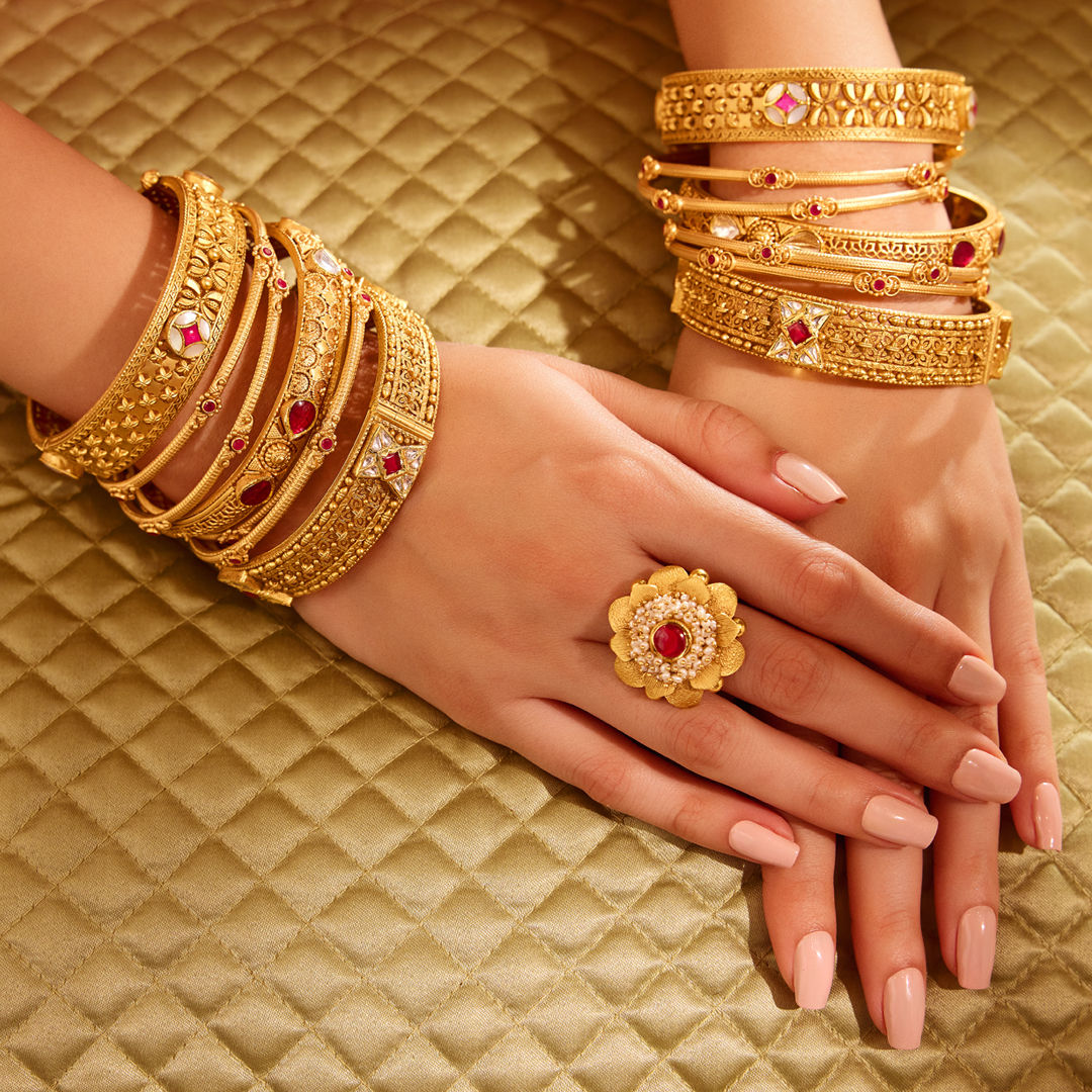 Smriti Gold Bangles