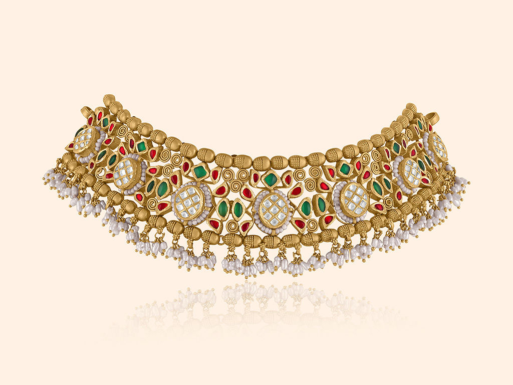 Divya Gold Short Necklace