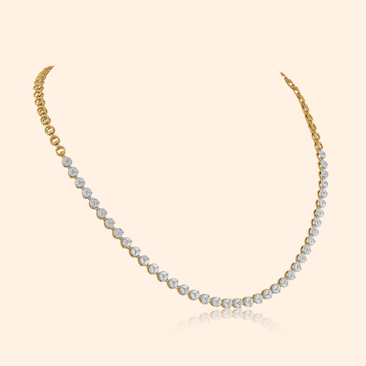 Linea Shine Diamond Necklace By Indriya - Aditya Birla Jewellery