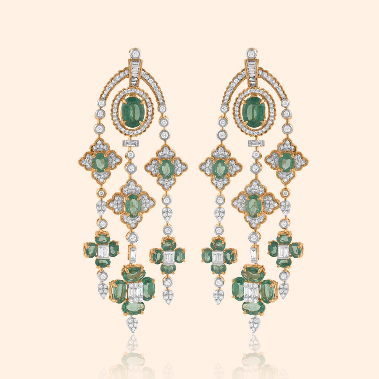 Trellis Diamond Bridal Drop Earrings