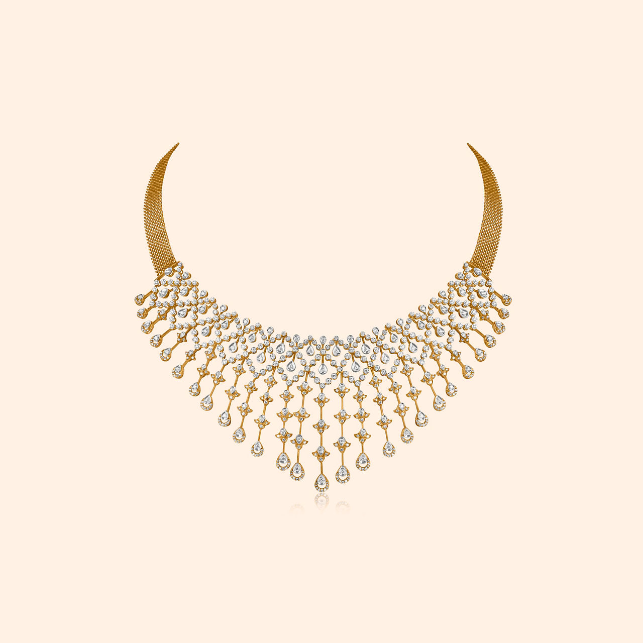 Nirali Diamond Floral Choker By Indriya - Aditya Birla Jewellery
