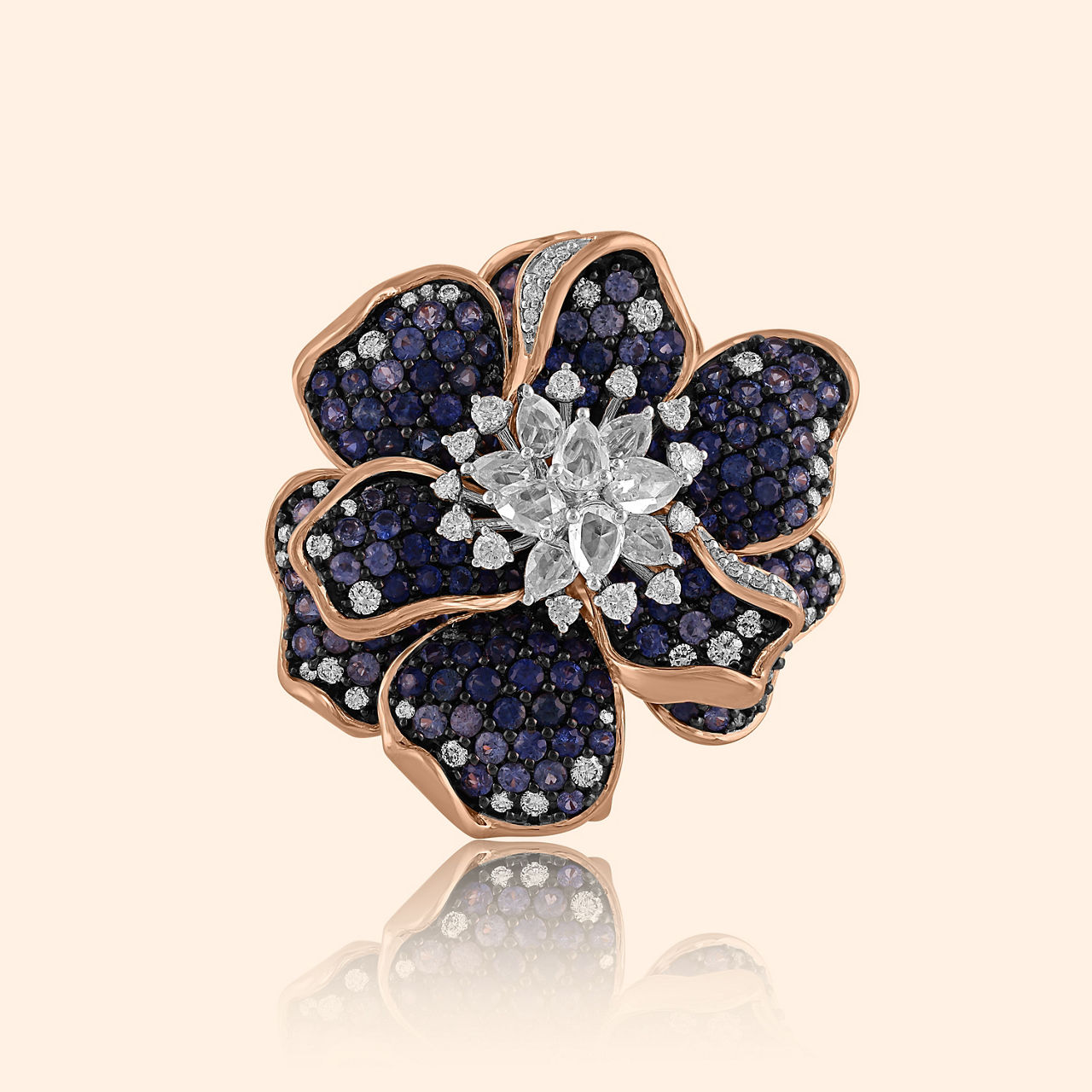 Nocturne Bloom Diamond RIng