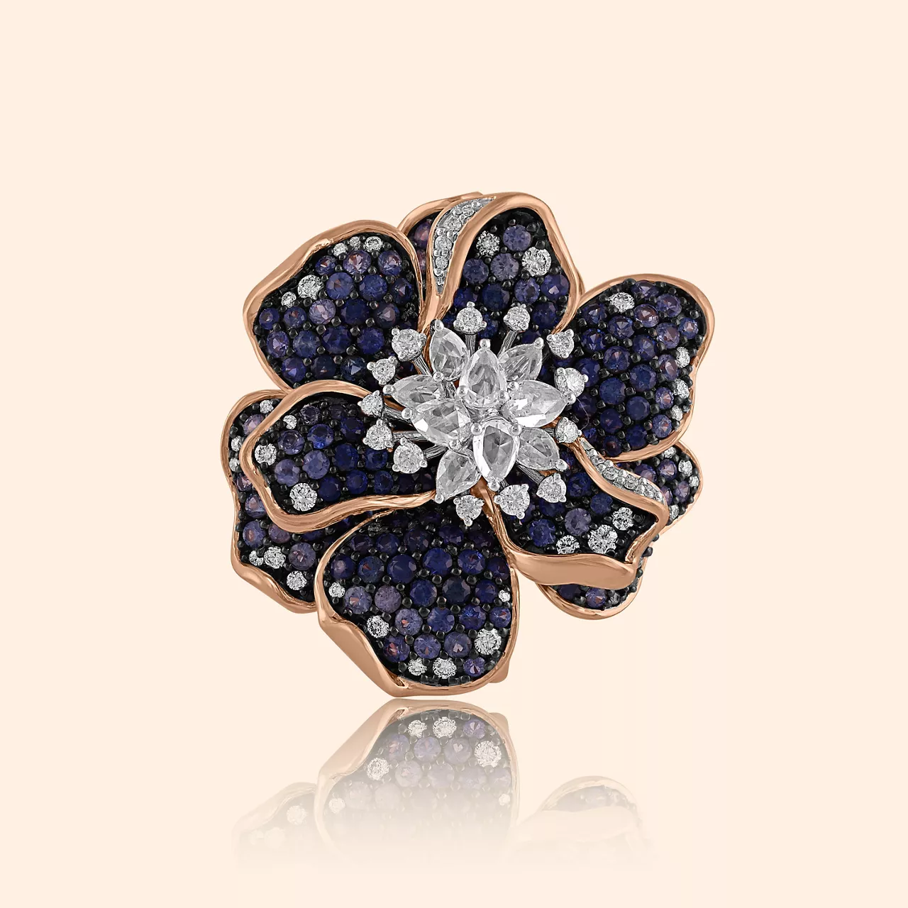 Nocturne Bloom Diamond RIng