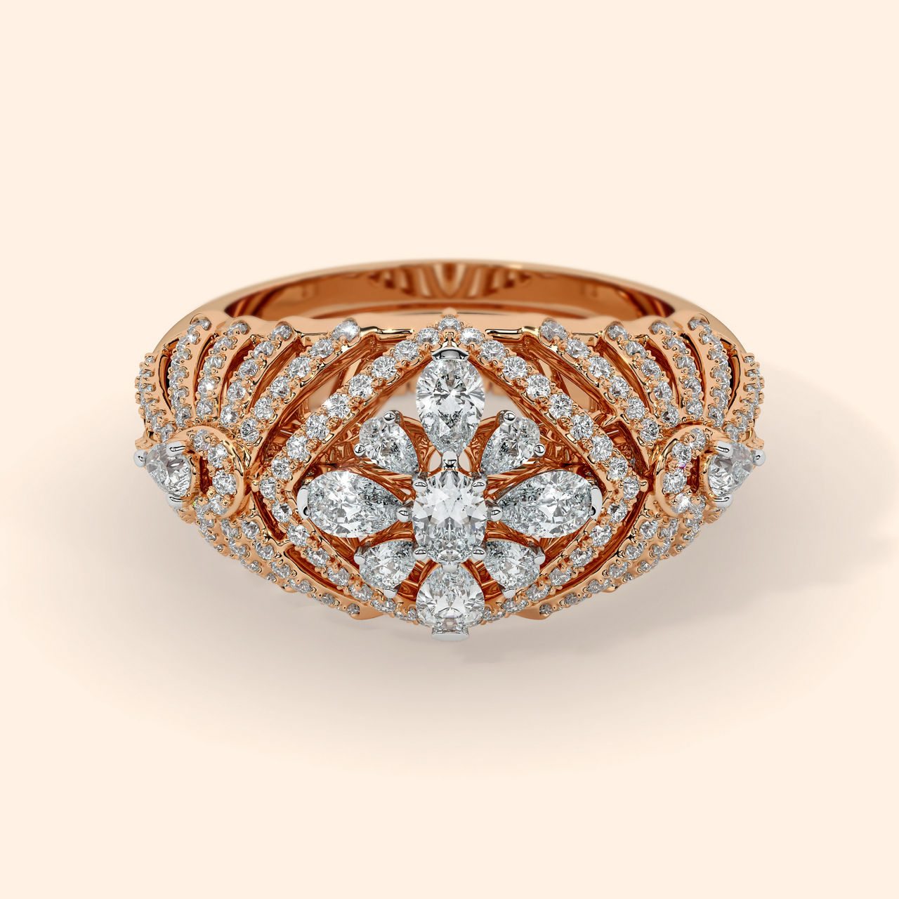 Regal Crown Diamond Ring