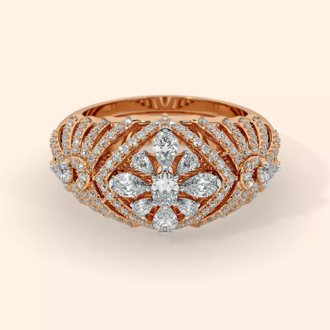 Regal Crown Diamond Ring