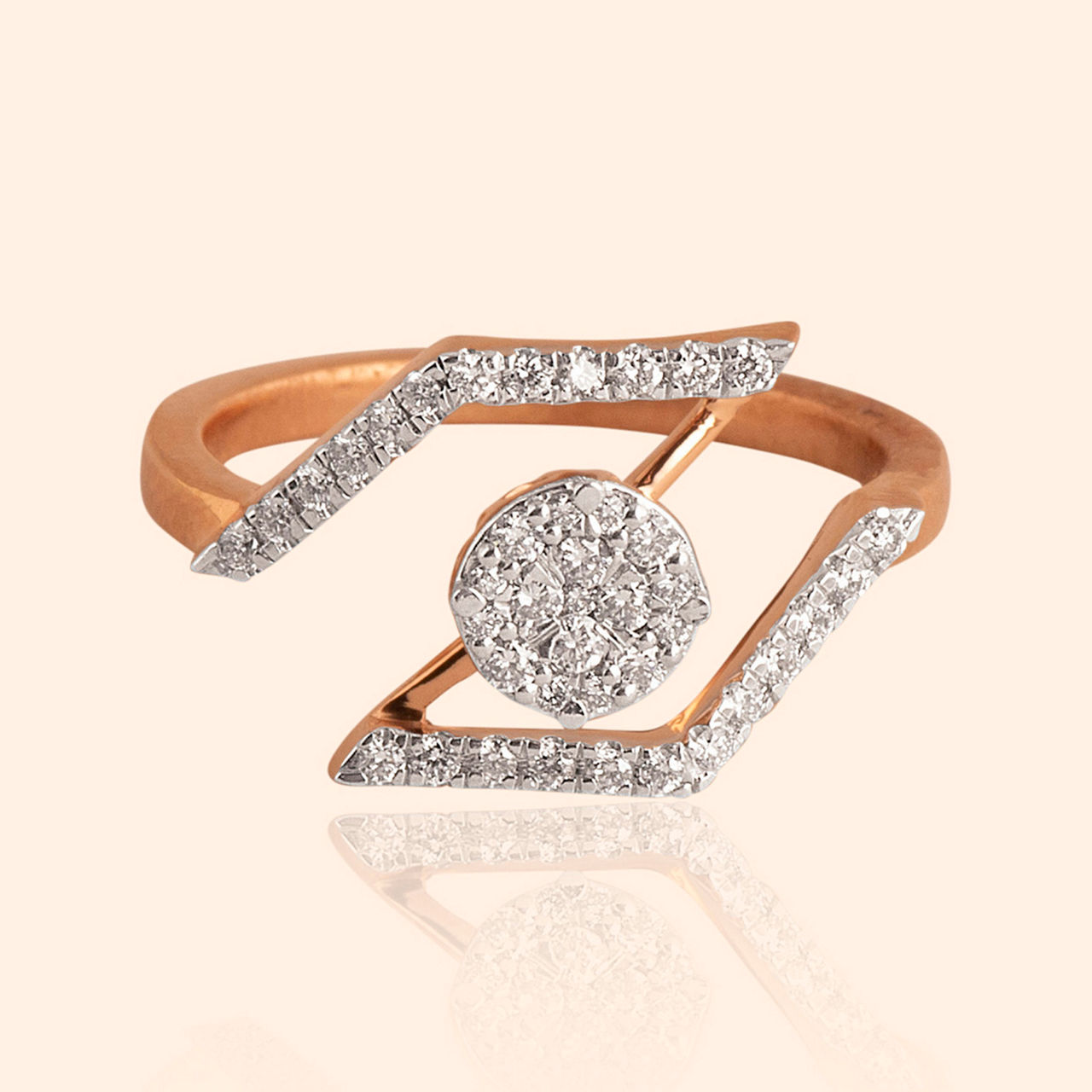 Divine Heart Gold Ring By Indriya - Aditya Birla Jewellery