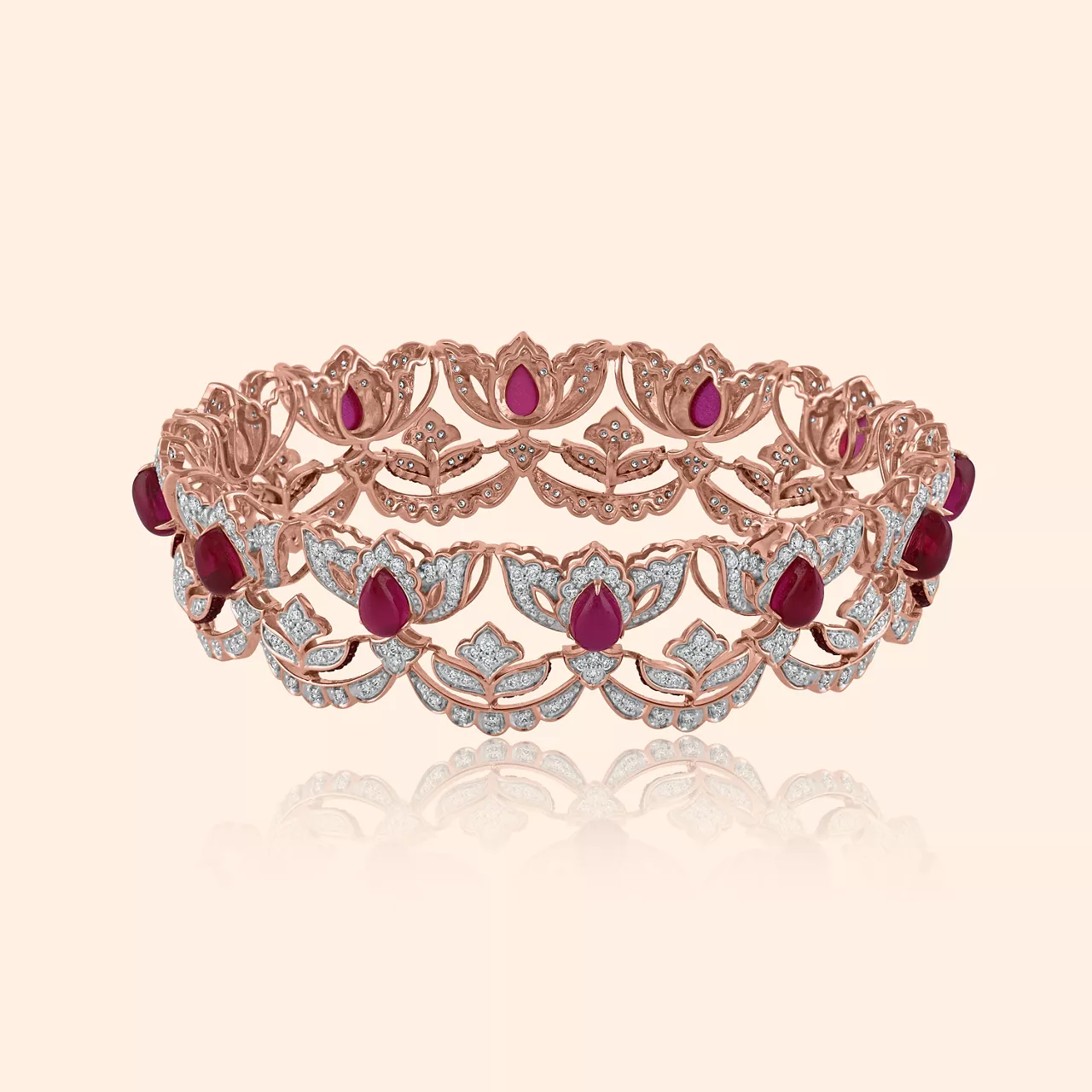Berry Bloom Diamond Bangle