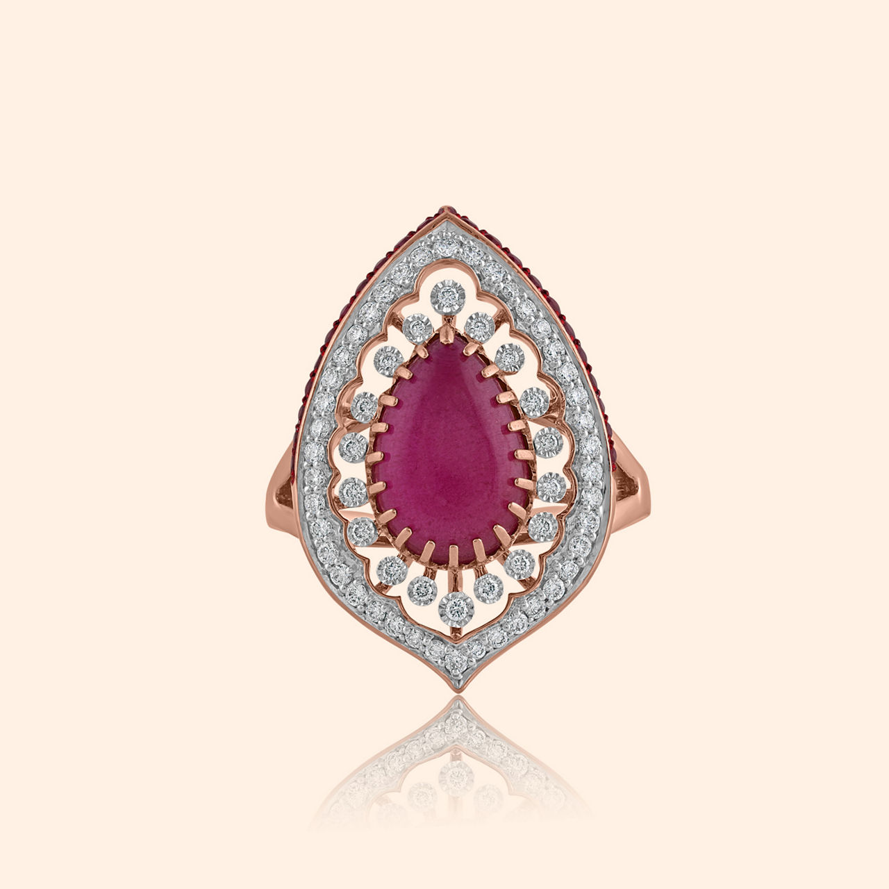 Feather Radiance Diamond Ring