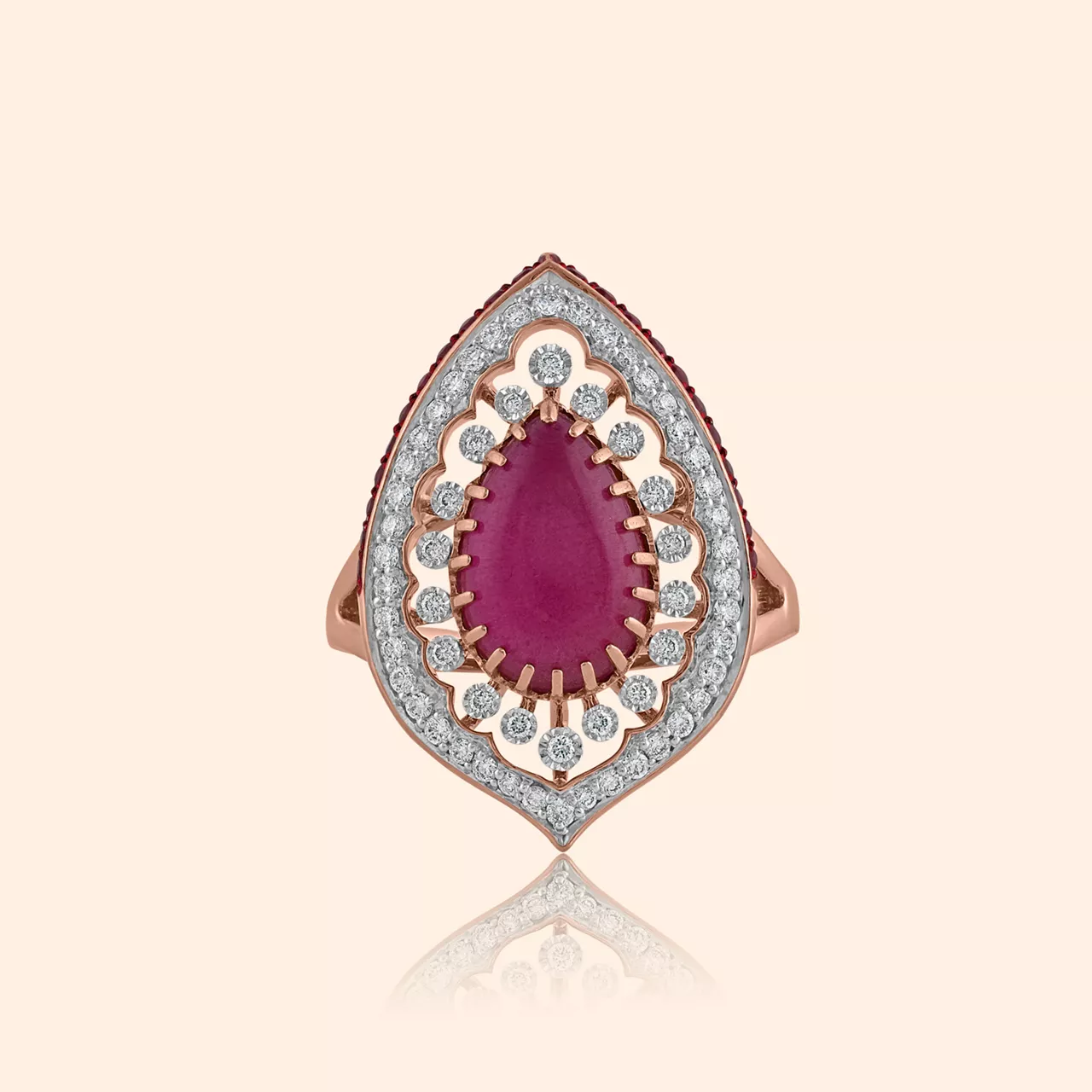 Feather Radiance Diamond Ring