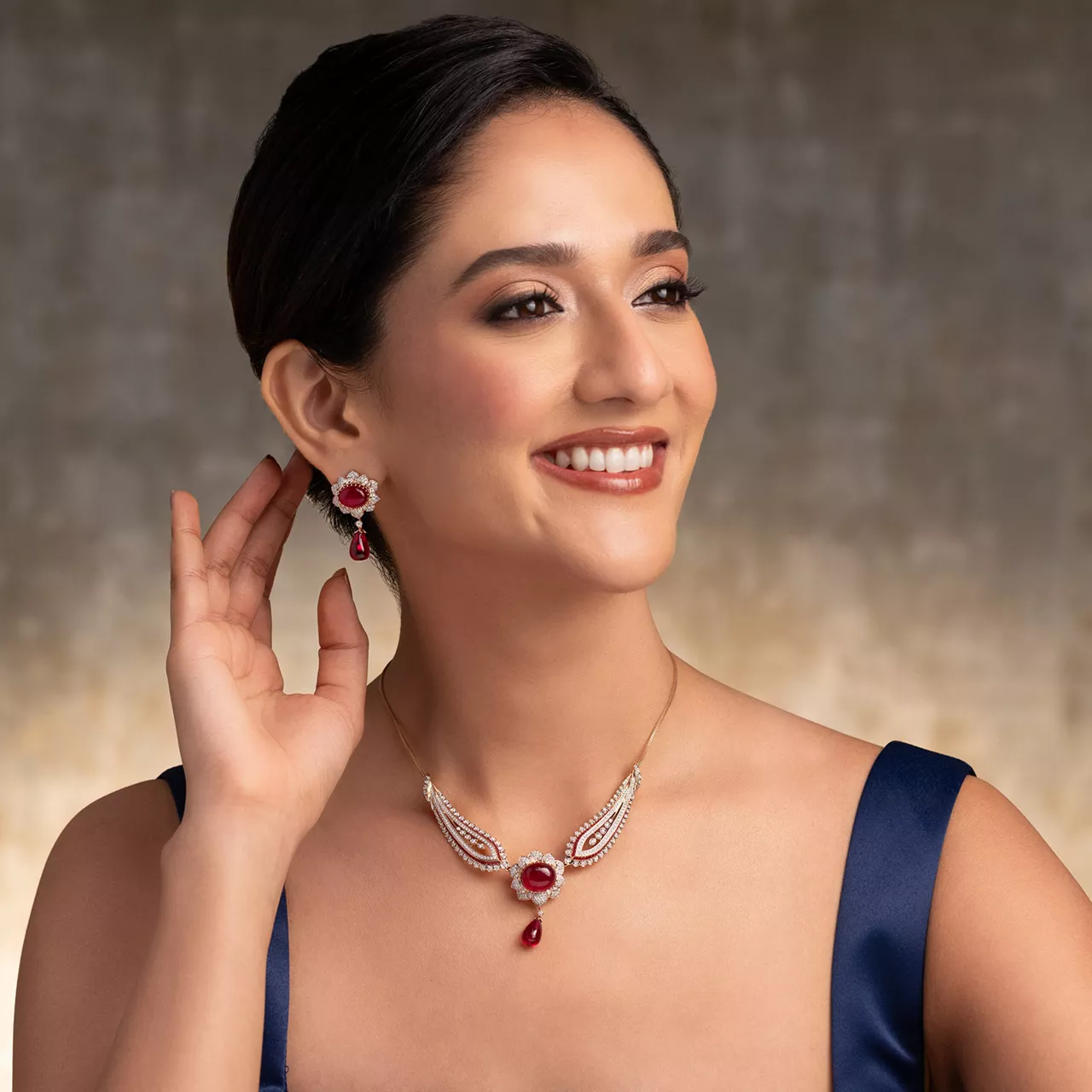 Kumudini Diamond Drop Earrings