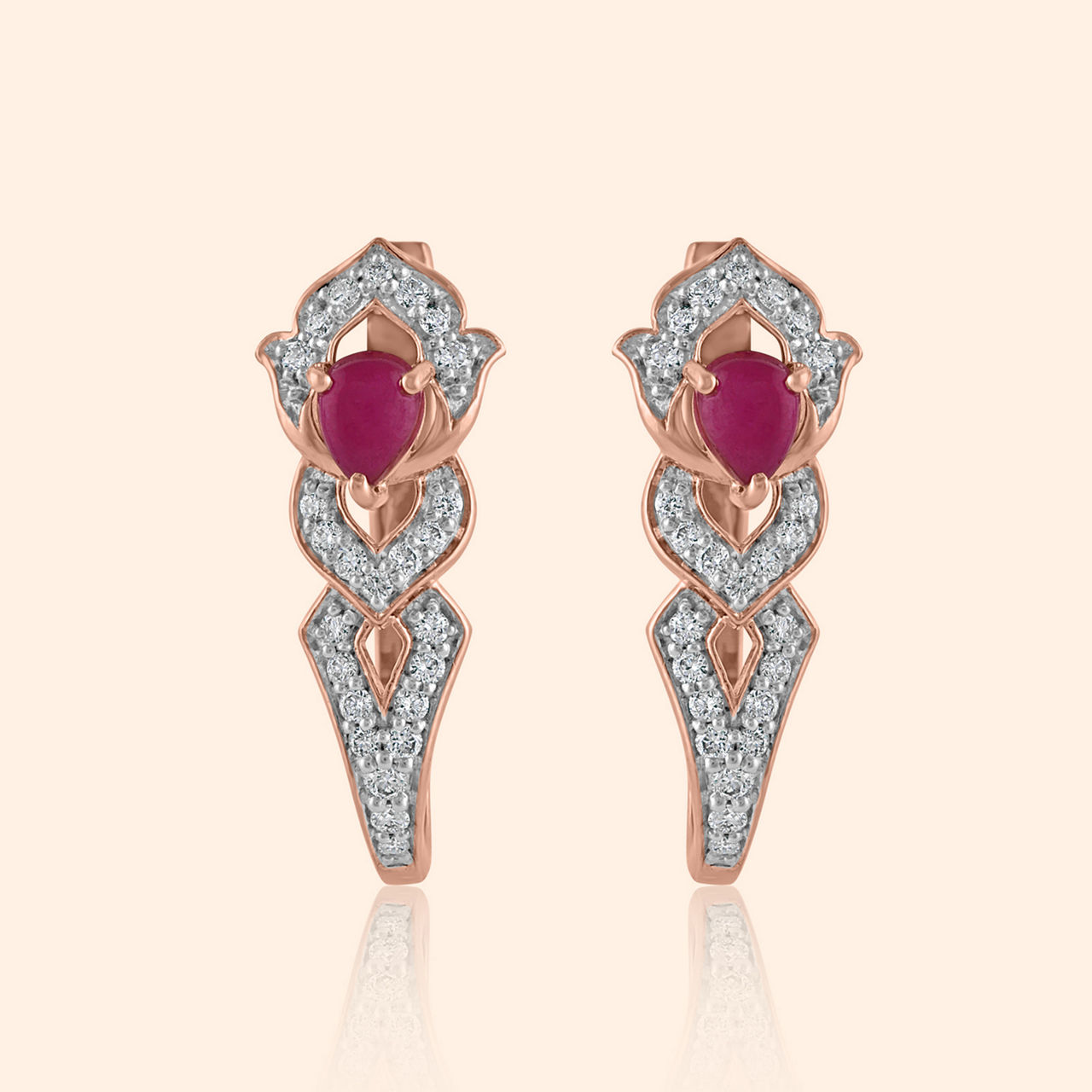 Nuvina Diamond Hoop Earrings