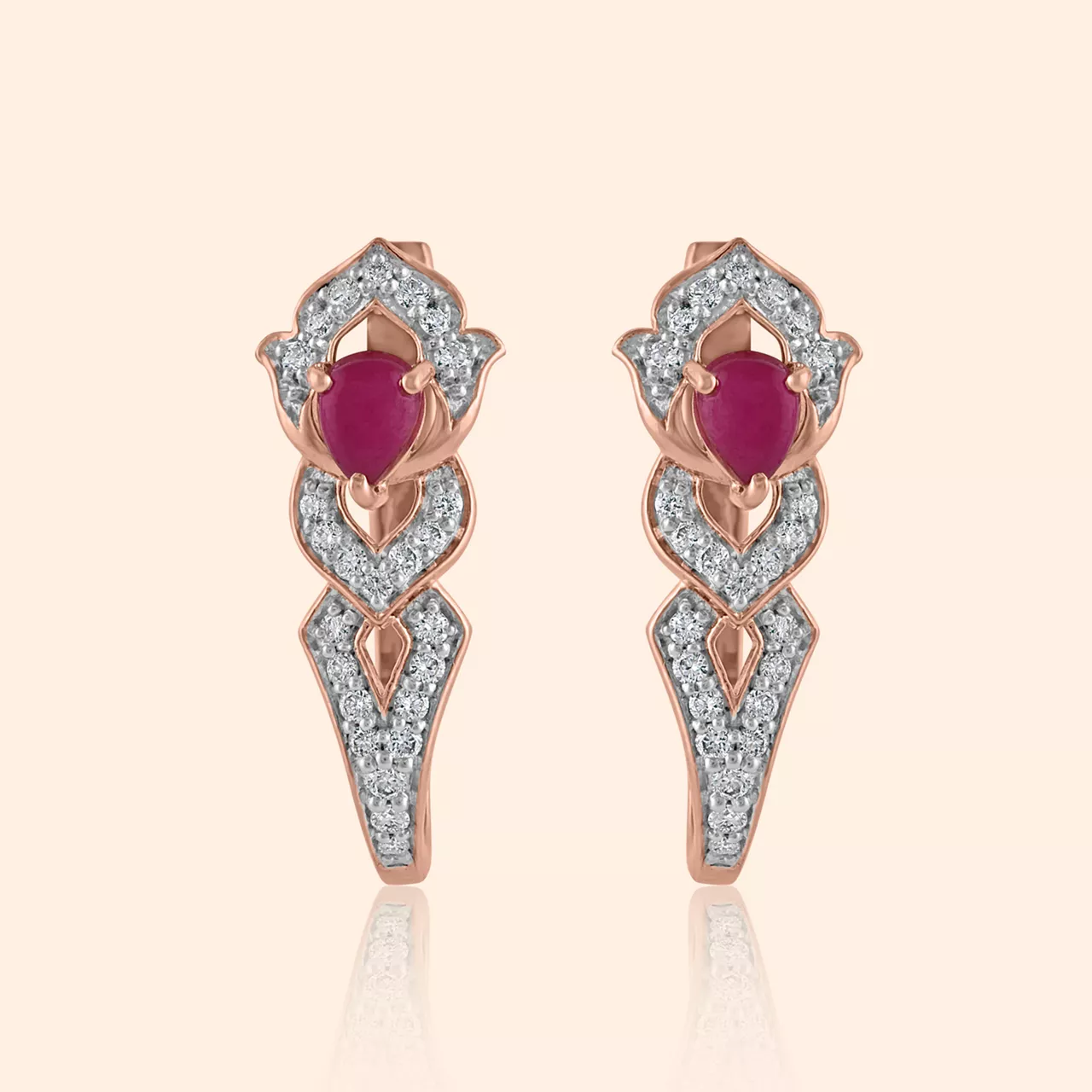 Nuvina Diamond Hoop Earrings