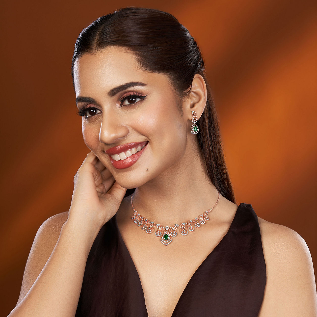 Aryashini Regal Diamond Drop Earrings