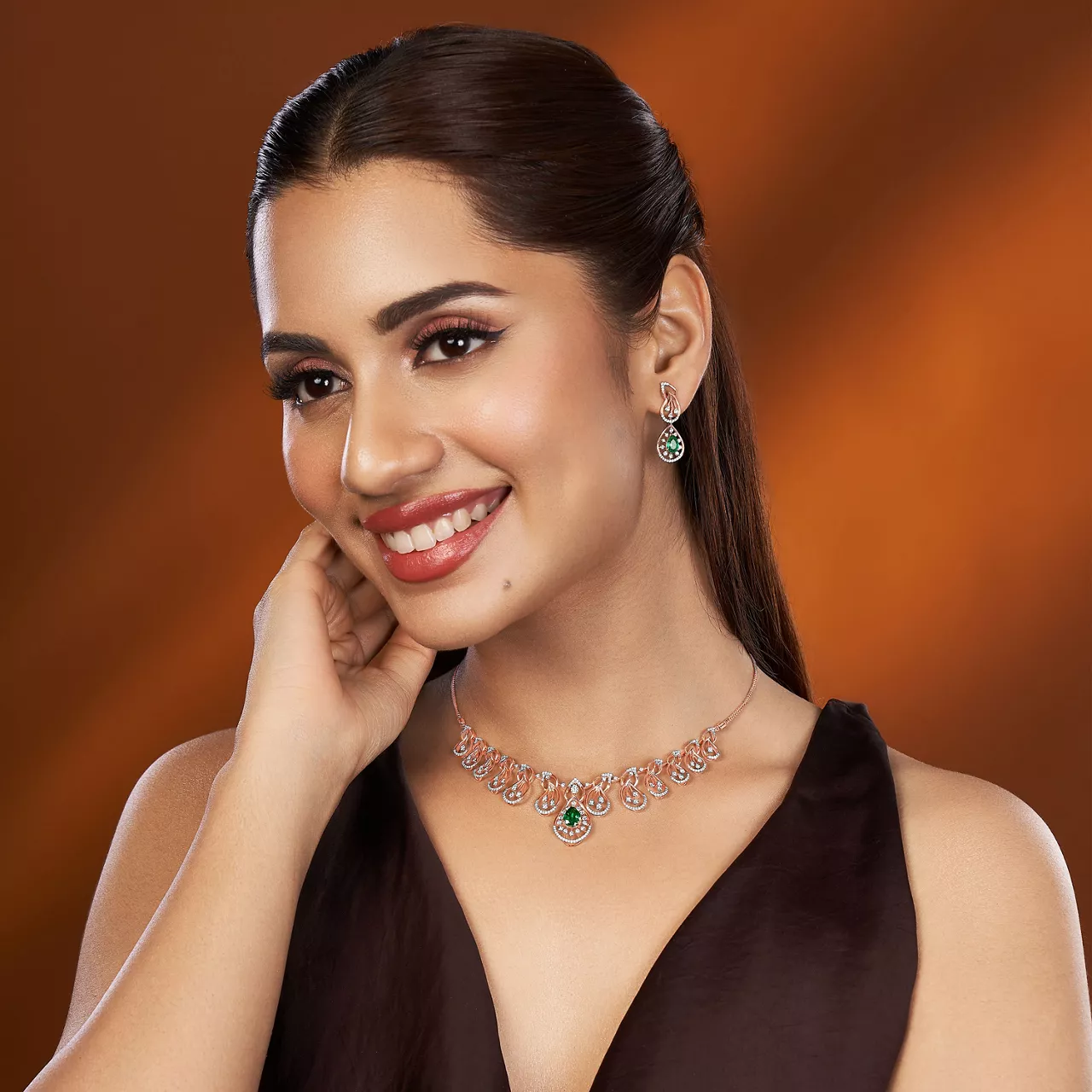 Aryashini Regal Diamond Drop Earrings