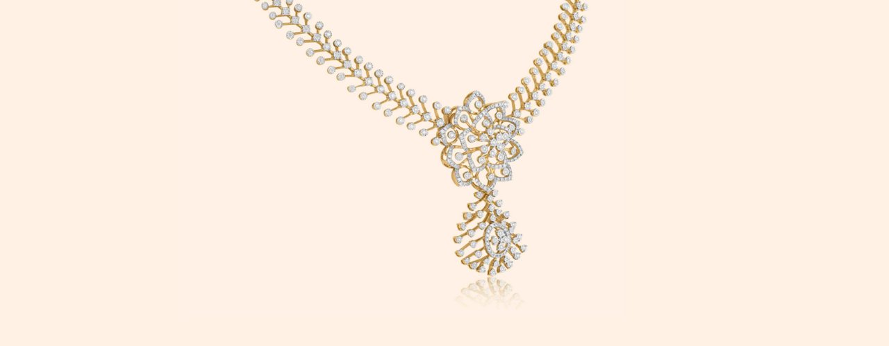 Gold diamond necklace