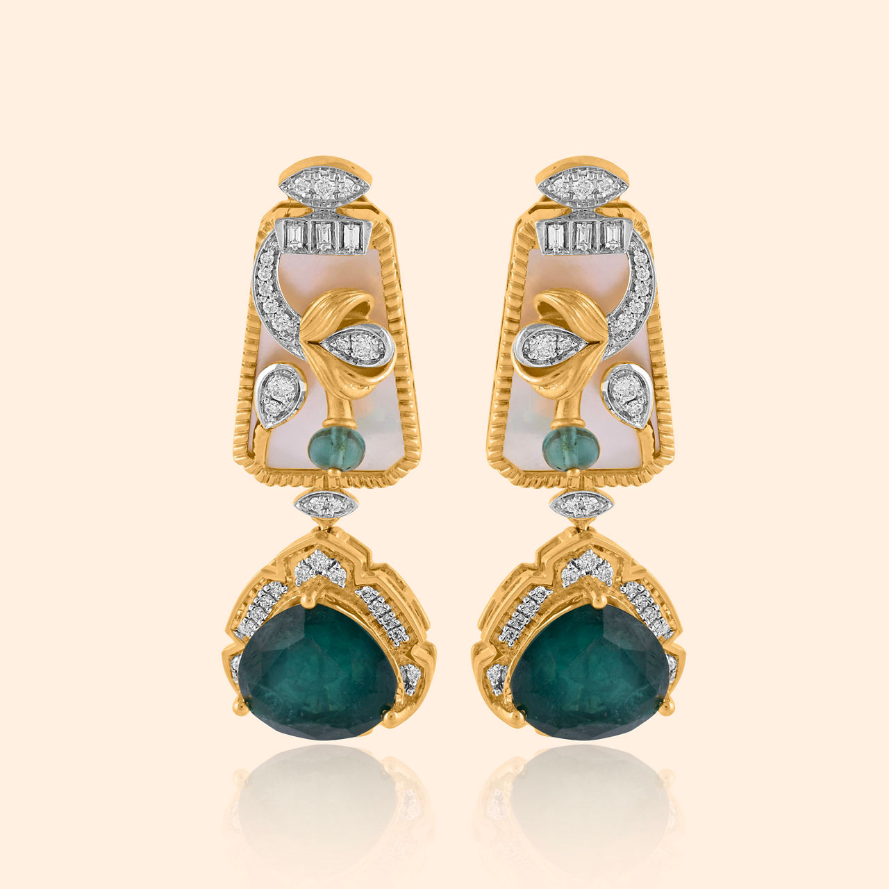 Amala Mother of Pearl & Gold Earrings