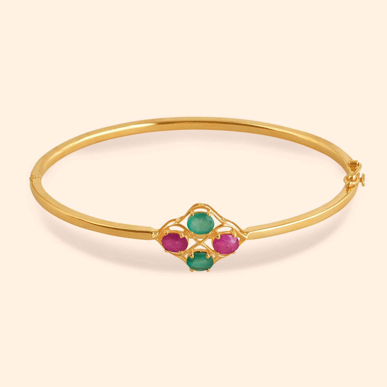 Alaya Gold Bangle By Indriya - Aditya Birla Jewellery