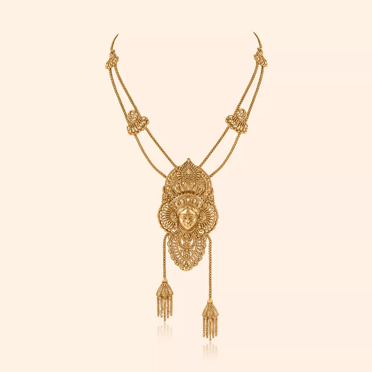 Mahishika Gold Long Necklace