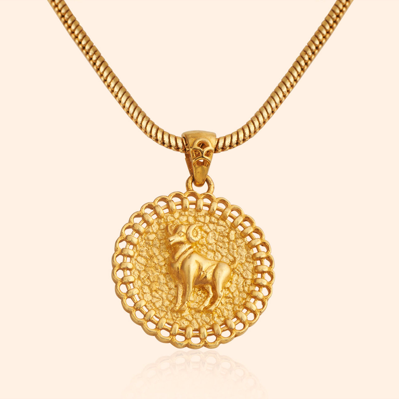 Mesha Rashi Gold Pendant By Indriya - Aditya Birla Jewellery