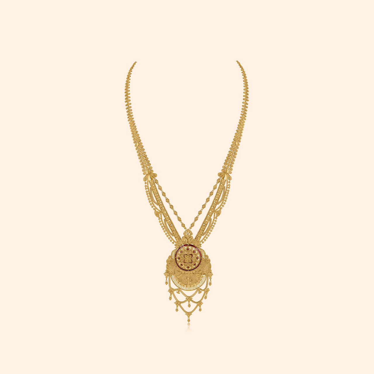 Shankari Gold Long Necklace
