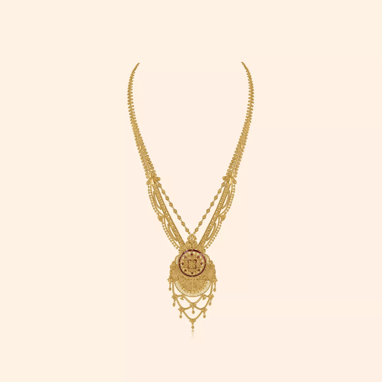 Shankari Gold Long Necklace
