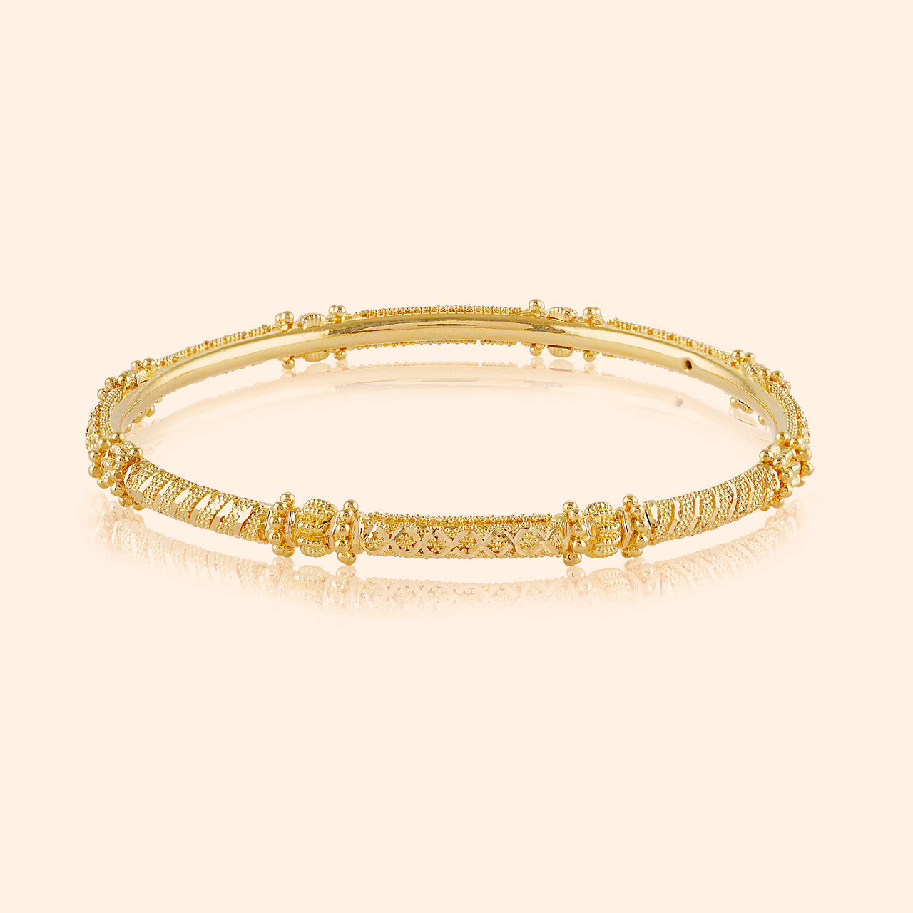 Nyvaela Gold Single Bangle By Indriya - Aditya Birla Jewellery