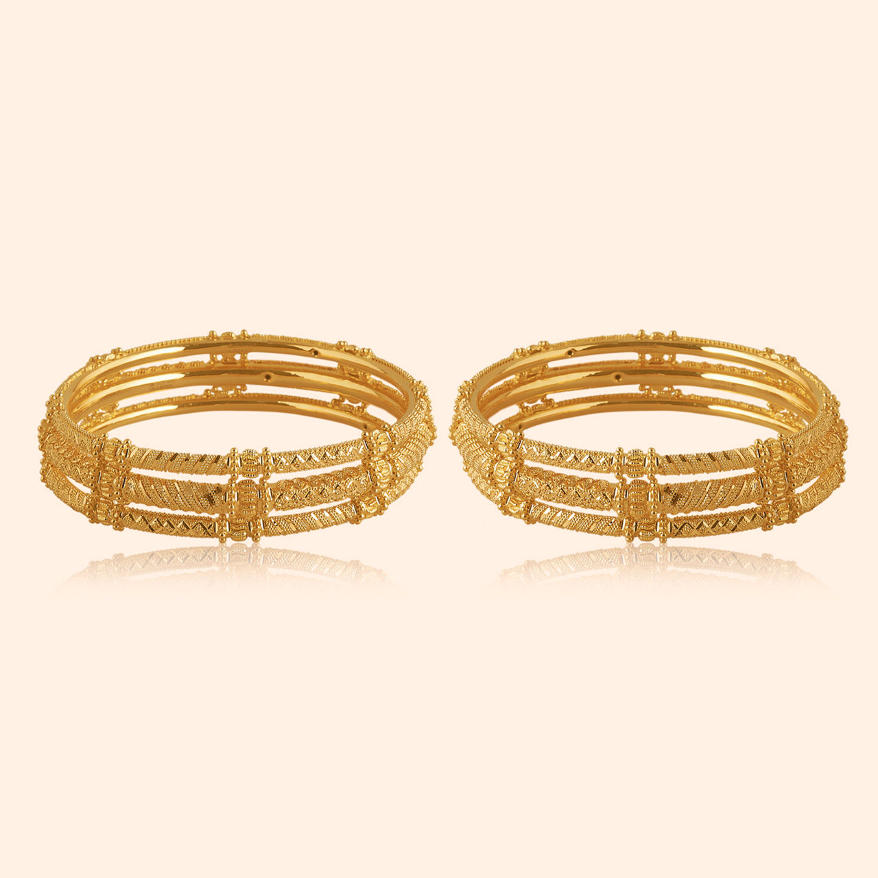 Sudha Gold Bangles By Indriya - Aditya Birla Jewellery